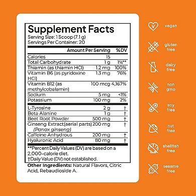 TRUMETA Lemon Fruit Punch Flavor Pre-Workout Powder