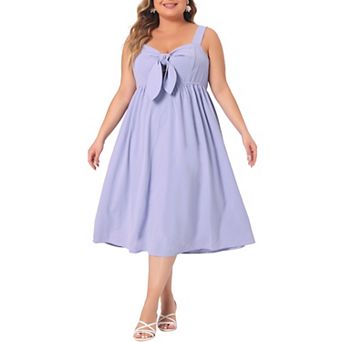 Plus Size Cami Dress For Women Cute With Bow Flowy Midi Dresses