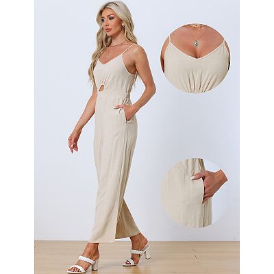 Karneval Jumpsuit Damen Lang Kuhdruck Kuschelig Spaghetti Mit Taschen