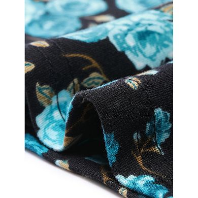 Plus Size Tops For Women Floral Printed Short Sleeve Round Neck Loose Casual Basic Tee Shirt