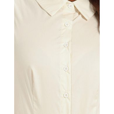 Sleeveless Collared Business Work Bodysuit Tops For Women Button Down Leotard Shirt