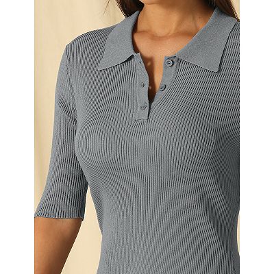 white christmas dresses Cable-Knit Cotton Polo Sweater Dress – Outfitland.store