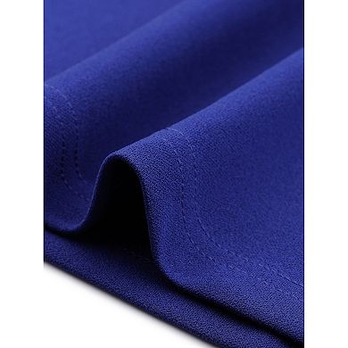 Notch V Neck Dress for Women 3/4 Sleeve Work Office Business Midi Dresses