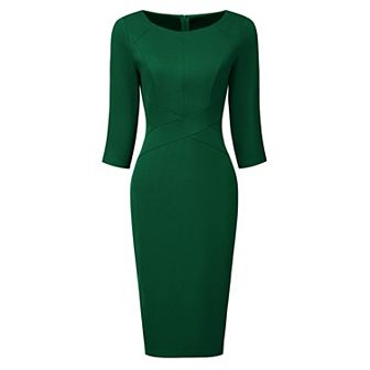 Women's Sheath Dress Zipper Neck Work Pencil Dresses