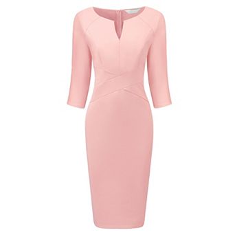 Women's Sheath Dress Zipper Neck Work Pencil Dresses