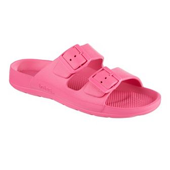 totes Women's Everywear® Double Buckle Adjustable Slide Sandals