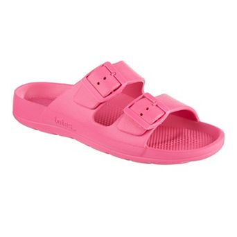 totes Women's Everywear® Double Buckle Adjustable Slide Sandals