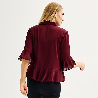 Women's Nine West Ruffle Hem Shirt