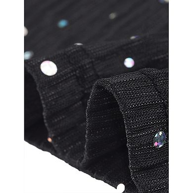 Plus Size Tops for Women Glitter Sequin Cold Shoulder Short Sleeve Party Basic Blouses Tee Tops