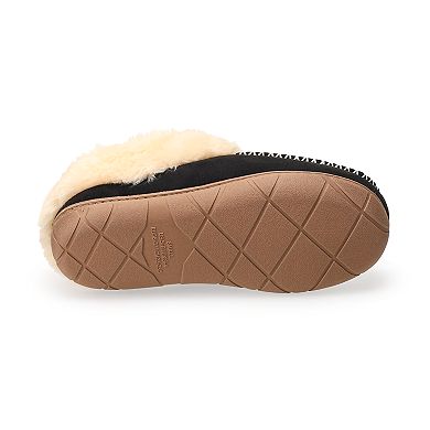 LifeStride Women's Moc Toe Patterned Clog Slippers