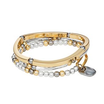 Nine West Tri Tone Stretch Bracelet 3 pk
