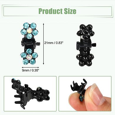 12 Pcs Mini Hair Claw Clip Small Rhinestone Hair Clips For Women
