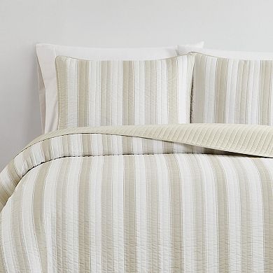 Truly Soft Aiden Stripe Blue Quilt Set