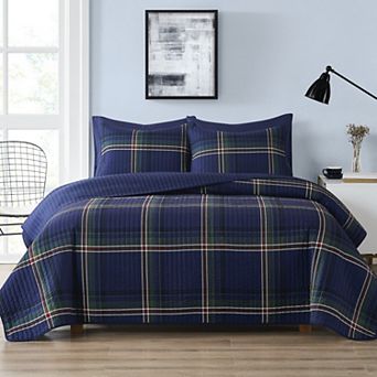 Truly Soft Bronson Plaid Quilt Set