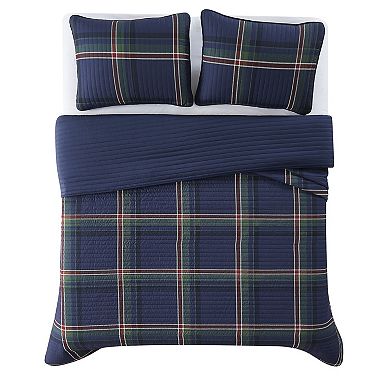 Truly Soft Bronson Plaid Quilt Set