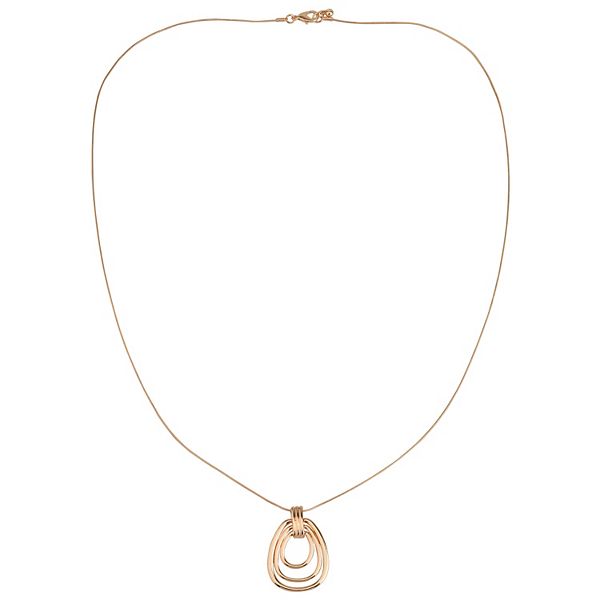 Allura Gold Oval Pendant Necklace main image 1