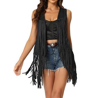 Women's Faux Suede Casual Sleeveless Front Open Cardigan Vest