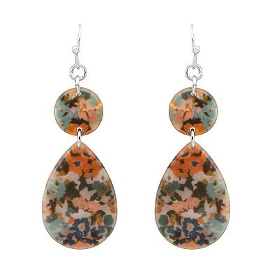 LC Lauren Conrad Floral Drop Earrings