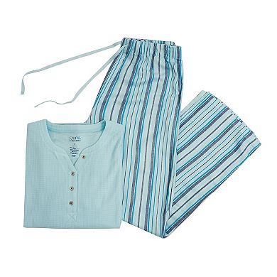 Women's Croft & Barrow® 2-pc. Long Pajama Top & Pajama Bottom Sleep Set