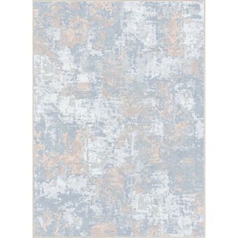 Well Woven Abstract Marrakech Coral Modern Area Rug