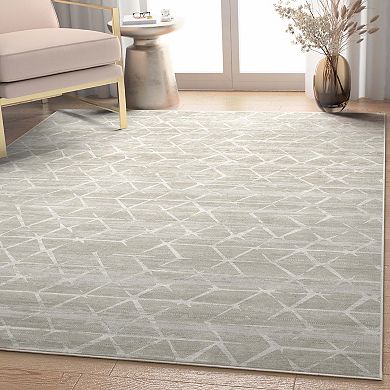 Well Woven Abstract Kintsugi Modern Area Rug