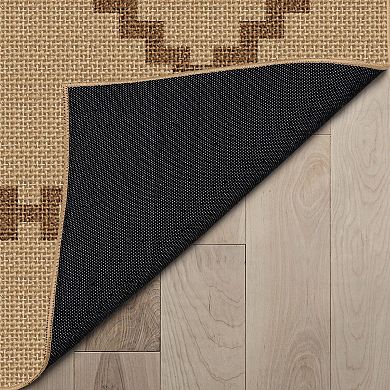 Well Woven Jute Printed Akita Flat-Pile Area Rug
