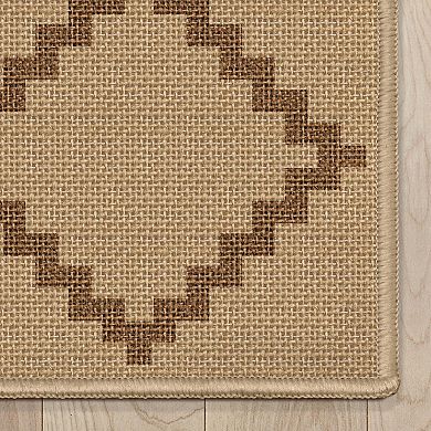 Well Woven Jute Printed Akita Flat-Pile Area Rug
