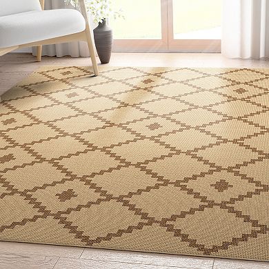 Well Woven Jute Printed Akita Flat-Pile Area Rug