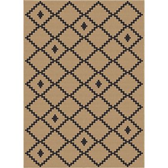 Well Woven Jute Printed Akita Flat-Pile Area Rug