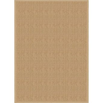 Well Woven Jute Printed Boerboel Beige Flat-Pile Area Rug