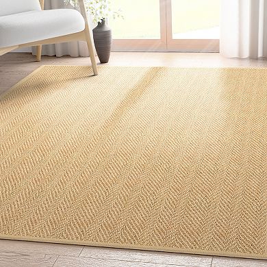 Well Woven Jute Printed Boerboel Beige Flat-Pile Area Rug