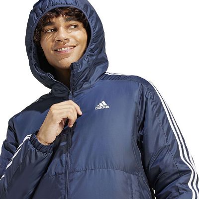 Insulated Hooded Jacket Adidas Men's Stripe Jacket Adidas