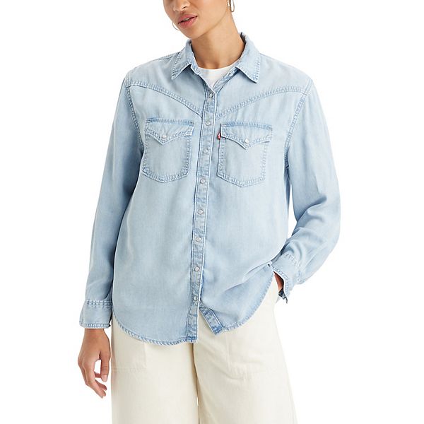 売れ筋商品|||リーバイス シャツ トップス レディース Sawyer Western Shirt Ringing Bells Levi's Sawyer Western Shirt - Macy's