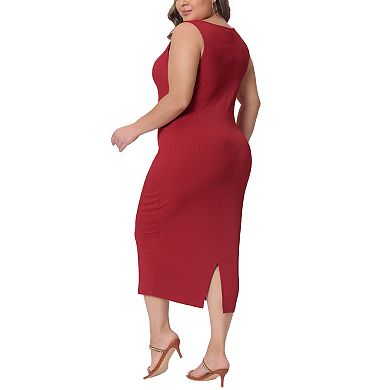Plus Size Dress for Women Basic Sleeveless Sundress Maxi Beach Tank Dress