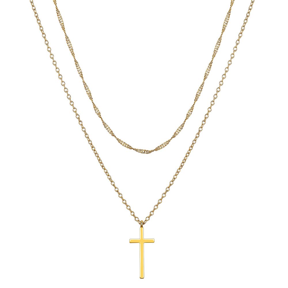 The Amara Cross Necklace – Water & Tarnish Resistant main image 0