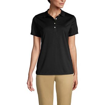 Women's Lands' End Short Sleeve Solid Active Polo Shirt