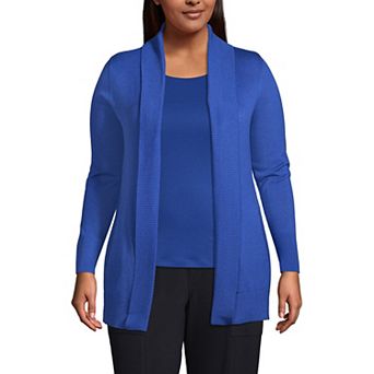 Plus Size Lands' End Shawl Collar Cardigan Sweater