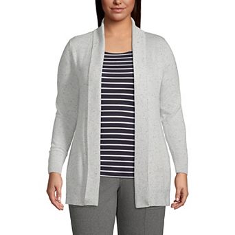Plus Size Lands' End Shawl Collar Cardigan Sweater