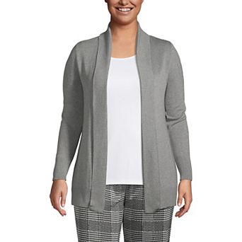 Plus Size Lands' End Shawl Collar Cardigan Sweater