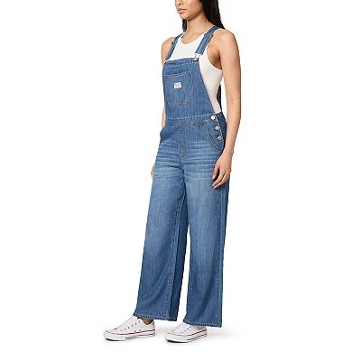 Juniors' WallFlower Relaxed Wide Leg Jean Overalls