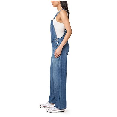 Juniors' WallFlower Relaxed Wide Leg Jean Overalls