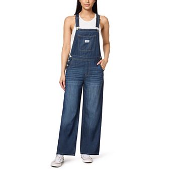 Juniors' WallFlower Relaxed Wide Leg Jean Overalls