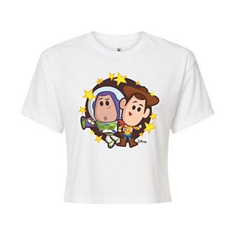 Disney / Pixar's Toy Story Buzz Lightyear & Woody Juniors' Cropped Tee