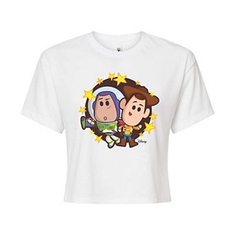 Disney / Pixar's Toy Story Buzz Lightyear & Woody Juniors' Cropped Tee