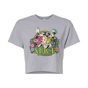 Disney's Alice In Wonderland Juniors' Poster Cropped Tee