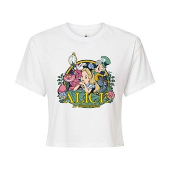 Disney's Alice In Wonderland Juniors' Poster Cropped Tee