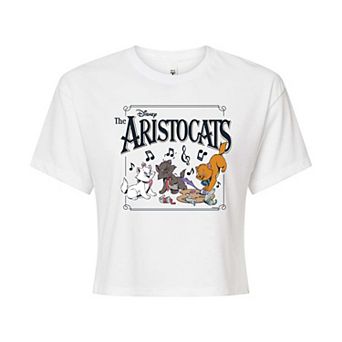 Disney's The Aristocats Juniors' Poster Cropped Tee