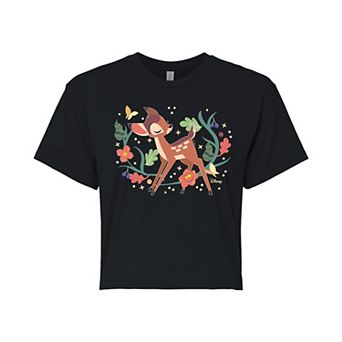 Disney's Bambi Juniors' Botanical Garden Cropped Tee