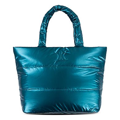 Hurley Water Resistant Metallic Puffer Tote