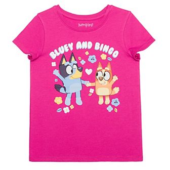 Girls 4-8 Jumping Beans Bluey & Bingo Short Sleeve Graphic Tee